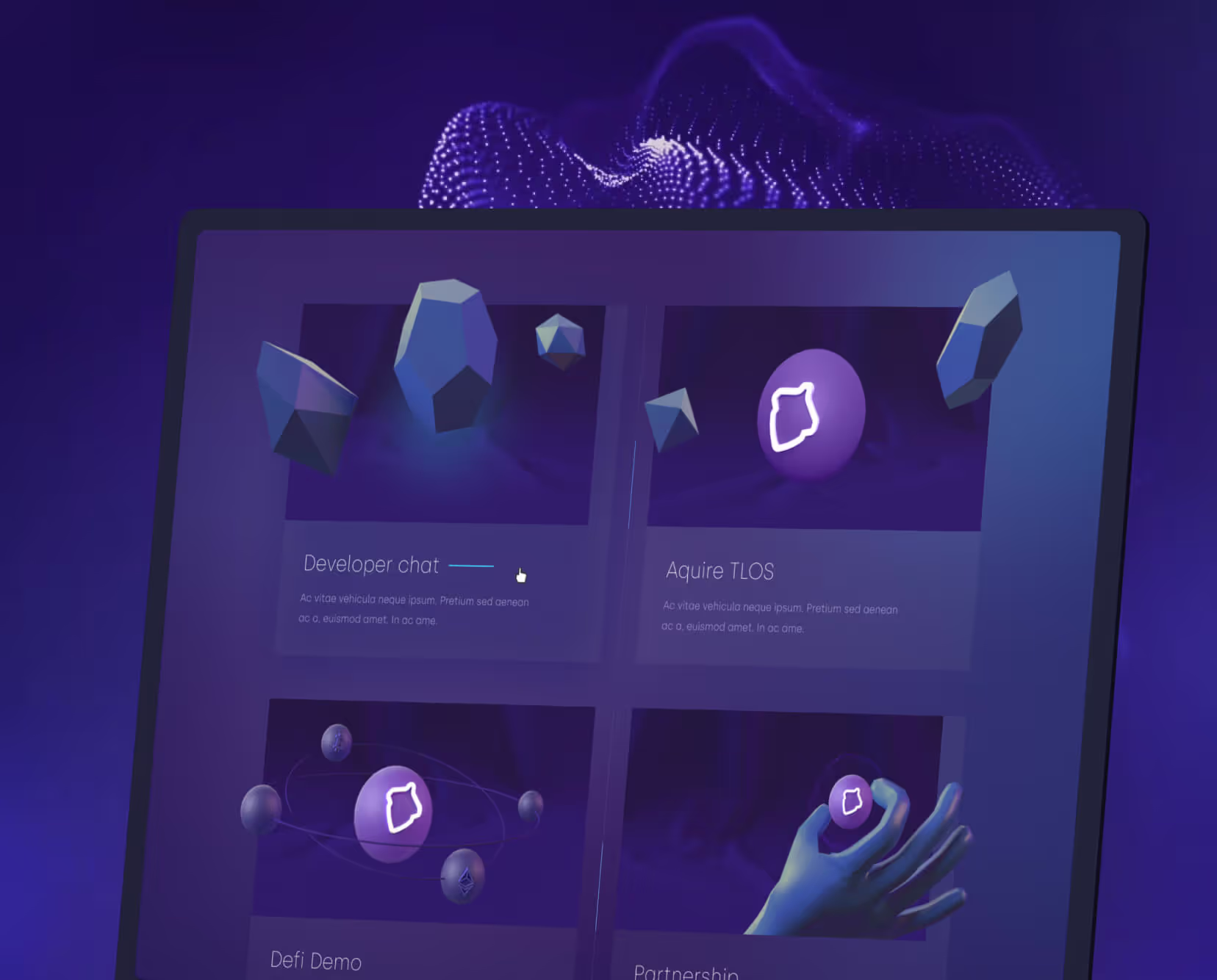 Telos blockchain website shown on desktop and mobile screens
